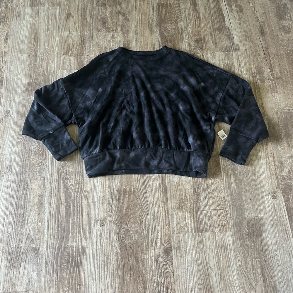 New Old Navy Black Purple Women’s Tie Dye Sweatshirt Size XL